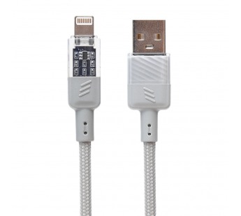 Кабель USB HOCO (U129 Crystal) 2,4A для iPhone Lightning 8 pin (1,2м) (серый)#2038395