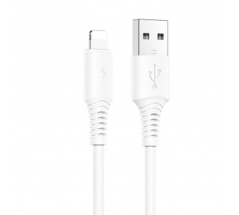 Кабель USB - Apple lightning Borofone BX47 Coolway (повр. уп) 100см 2,4A  (white) (229271)#1984188