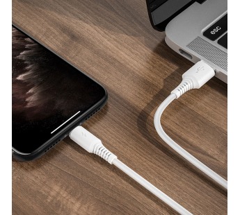 Кабель USB - Apple lightning Borofone BX47 Coolway (повр. уп) 100см 2,4A  (white) (229271)#1984189