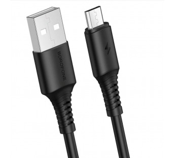 Кабель USB - micro USB Borofone BX47 Coolway (повр. уп) 100см 2,4A  (black) (229254)#1988197