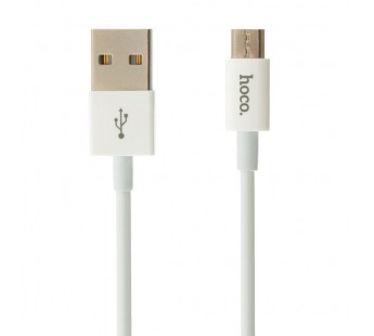Кабель USB - micro USB Hoco X23 Skilled (повр. уп) 100см 2,1A  (white) (229261)#1988053