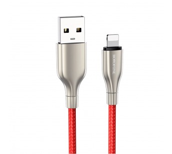 Кабель USB - Apple lightning Borofone BX45 Fast (повр. уп) 100см 2,4A  (red) (223399)#1984935