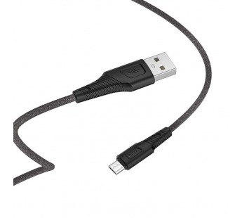 Кабель USB - micro USB Hoco X58 Airy silicone (повр. уп) 100см 2,4A  (black) (229474)#1987963
