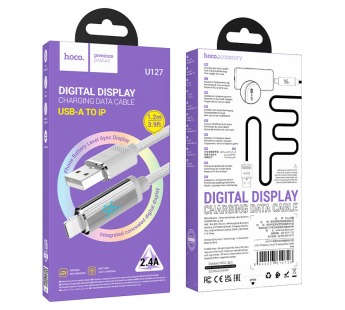 Кабель USB - Apple Lightning HOCO U127 2.4A (1,2м) (серый)#2038574