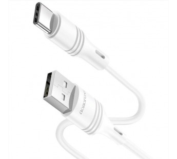 Кабель USB - Type-C Borofone BX43 CoolJoy (повр. уп) 100см 3A  (white) (229497)#1986517