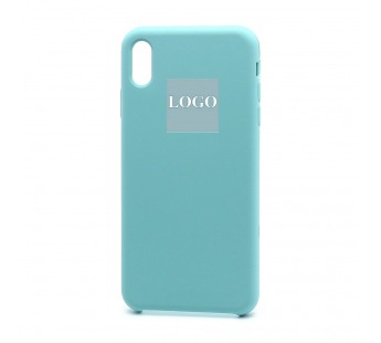 Чехол Silicone Case с лого для Apple iPhone XS Max (021) мятный#1986574