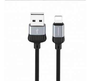 Кабель USB - Apple lightning Borofone BX28 Dignity (повр. уп) 100см 2,4A  (gray) (223376)#1987329
