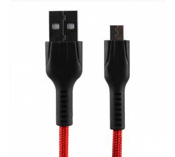 Кабель USB - micro USB Hoco U31 (повр. уп) 120см 2,4A  (red) (229873)#1987333