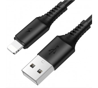 Кабель USB - Apple lightning Borofone BX47 Coolway (повр. уп) 100см 2,4A  (black) (223401)#1987874