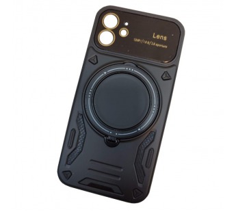Чехол силиконовый iPhone 12 Bristol (MagSafe, защита камеры) черный#1994223
