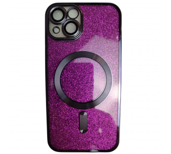 Чехол силиконовый iPhone 13 MagSafe блестящий сиреневый#2110066