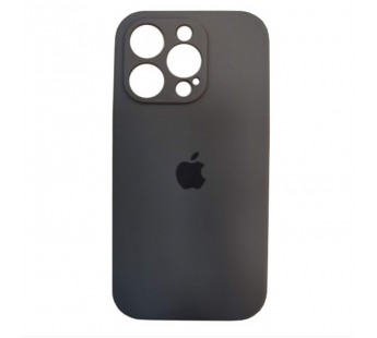 Чехол силиконовый iPhone 14 Pro Silicone Case с лого с защитой камеры (22) графит#2013047