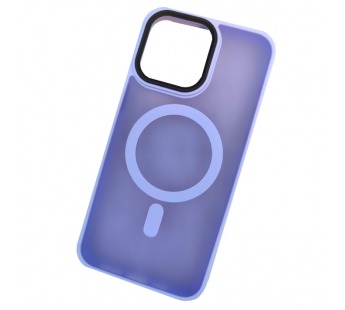 Чехол пластиковый iPhone 15 Pro Max матовый с MagSafe сиреневый#1991328
