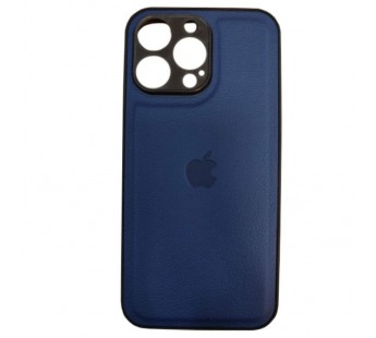 Чехол силиконовый iPhone 15 Pro Max под кожу с лого синий#2013060