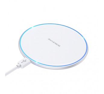Беспроводное зарядное устройство BOROFONE BQ3 Pro (Type-C/15W) серебристый#1989122