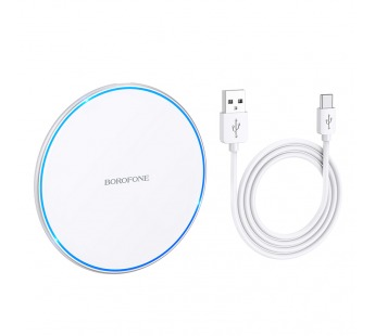 Беспроводное зарядное устройство BOROFONE BQ3 Pro (Type-C/15W) серебристый#1989123