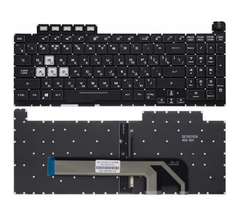 Клавиатура для  Asus TUF Gaming F15 FX506HC черная с RGB-подсветкой (1-зонная)#2053195