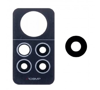 Стекло камеры для Xiaomi Redmi Note 12 Pro 4G (2209116AG) (комплект 2 шт.) Черный#2087531