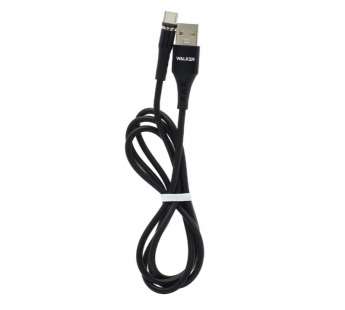 Кабель USB "WALKER" C775, 3.1А, Type-C, магнитный, для зарядки, индикатор, черный#1994218