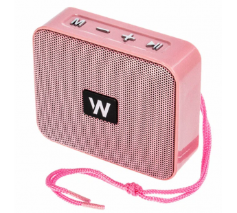 Колонка WALKER WSP-100, Bluetooth, 5Вт*1, стереопара TWS, розовая#1989886