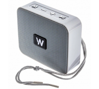 Колонка WALKER WSP-100, Bluetooth, 5Вт*1, стереопара TWS, серая#1989869