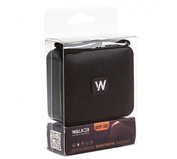Колонка WALKER WSP-100, Bluetooth, 5Вт*1, стереопара TWS, черная#1989884