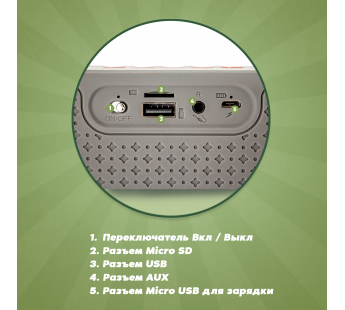 Колонка WALKER WSP-130, Bluetooth, 5Вт*2, стереопара TWS, черная#1989946