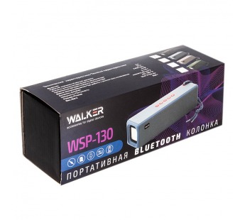Колонка WALKER WSP-130, Bluetooth, 5Вт*2, стереопара TWS, черная#1989943