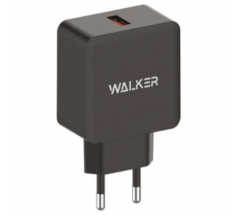 Сетевое З/У USB Walker WH-35 QC3.0 3.0A 1USB black [25.03.24], шт#1990717