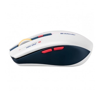 Мышь беспроводная DEFENDER Dila MM-282 белая-синяя, игровая, LED,6D,2.4,1800dpi#2040119