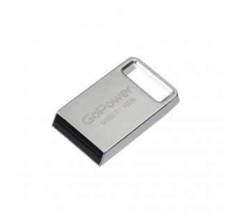 USB 2.0 Flash накопитель 16GB GoPower MINI, металл серебряный#1990638