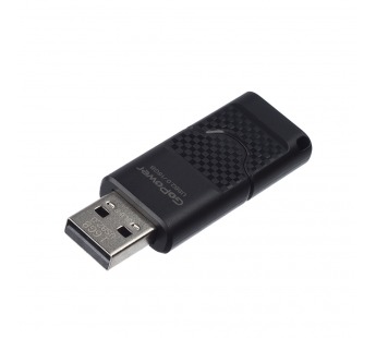 USB 2.0 Flash накопитель 16GB GoPower SLIDER, пластик чёрный#1990640