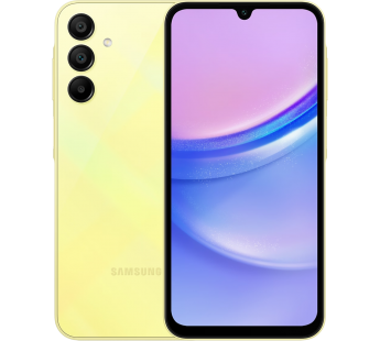 Смартфон Samsung A155 Galaxy A15 8Gb/256Gb Желтый (6,5"/50МП/4G/5000mAh)#1990191