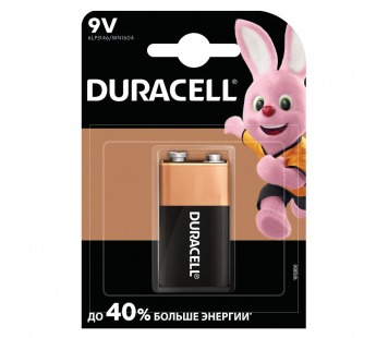 Батарейка КРОНА Duracell 6LR61 (Цена за 1шт, блистер 1шт)#1999890