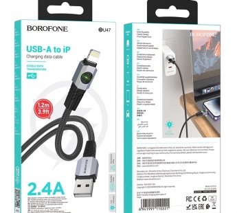 Кабель USB - Lightning BOROFONE BU47 (черный) 1м#1990398