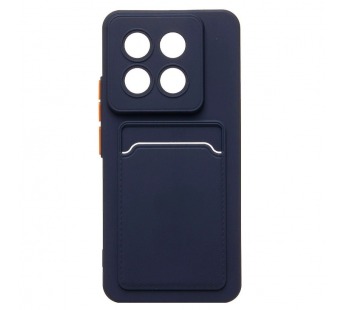 Чехол-накладка - SC337 с картхолдером для "Xiaomi 14 Pro" (dark blue) (228830)#1993140