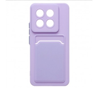 Чехол-накладка - SC337 с картхолдером для "Xiaomi 14 Pro" (light violet) (228831)#1993141