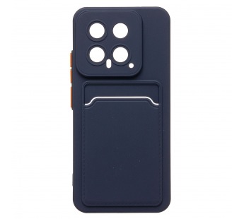 Чехол-накладка - SC337 с картхолдером для "Xiaomi 14" (dark blue) (228827)#1993059