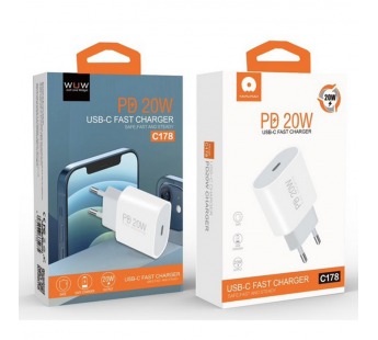 Сетевое зарядное устройство WUW C178 Type-C PD 20W Белый#2139298