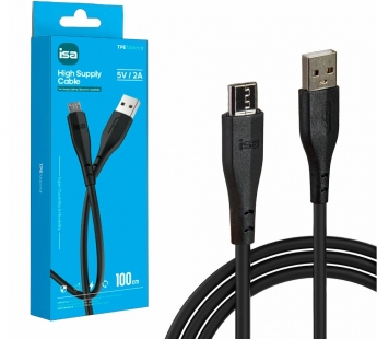 Кабель USB - Micro IS X7 2A (черный) 1м#1991577