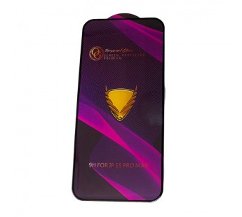 Защитное стекло Golden Armor OG для iPhone 15 Pro Max (черный) тех пак#2080542