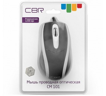 Мышь USB CBR CM-101 оптическая, 1200dpi, кабель 1.8м, Black [28.03.24], шт#1992178