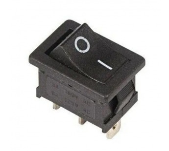 Переключатель RWB-204 (KCD1-116B/3P) on-off 3 контакта 6А, 250В (чёрный)#2046984