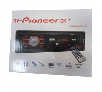 Автомагнитола DV-Pioneeir ok DEH-MP 518, bluetooth, пульт, 2usb, aux, fm#1994052