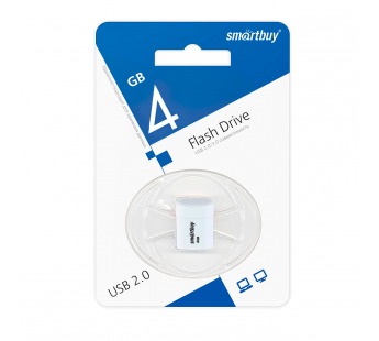 USB карта памяти 4ГБ Smart Buy Lara (белый) (SB4GBLara-W)#1995995