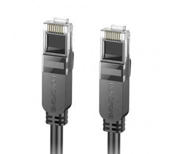 Патч-корд UTP BOROFONE BUS01 категория 6 (черный) 1м#2034166