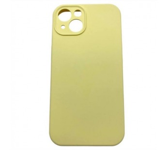 Чехол iPhone 15 Silicone Case (Full Camera/c Лого) №60 Молочный Желтый#2001359