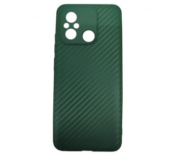 Чехол силиконовый Xiaomi Redmi 12С/POCO C55 карбон зеленый#2079611