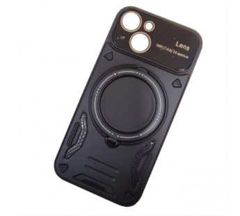 Чехол силиконовый iPhone 15 Bristol (MagSafe, защита камеры) черный#2013121