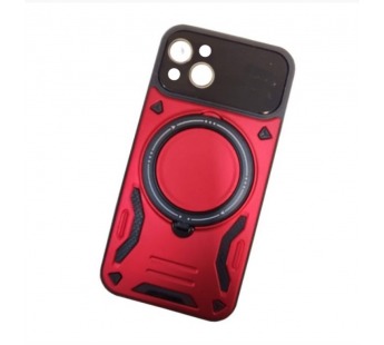 Чехол силиконовый iPhone 15 Bristol (MagSafe, защита камеры) красный#2013116